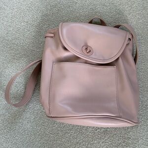 Pink Pleather Backpack